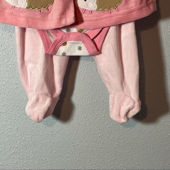 NWT Rene Rofe Pink & White Hedgehog Hooded Jacket Set 3-6 Months - Picture 13 of 16